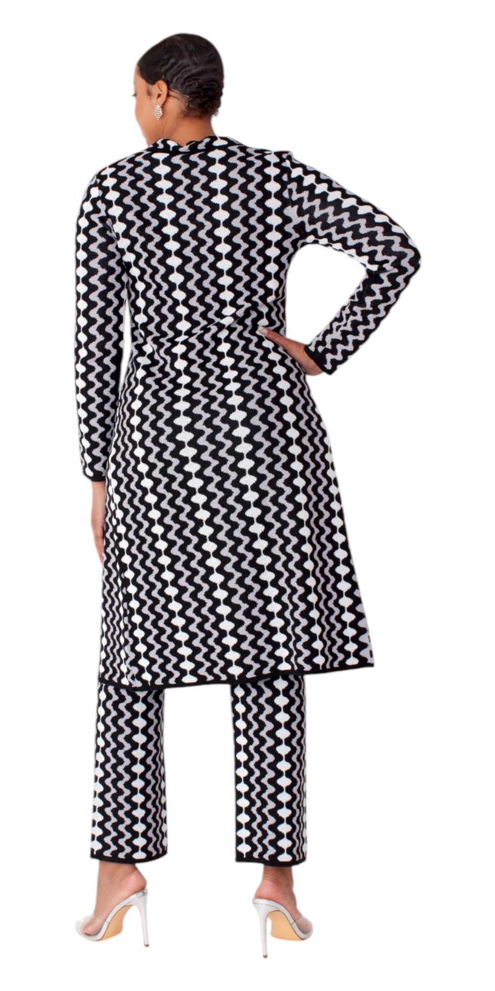 Kayla Knits 51007 Zig Zag Pattern Pant Set