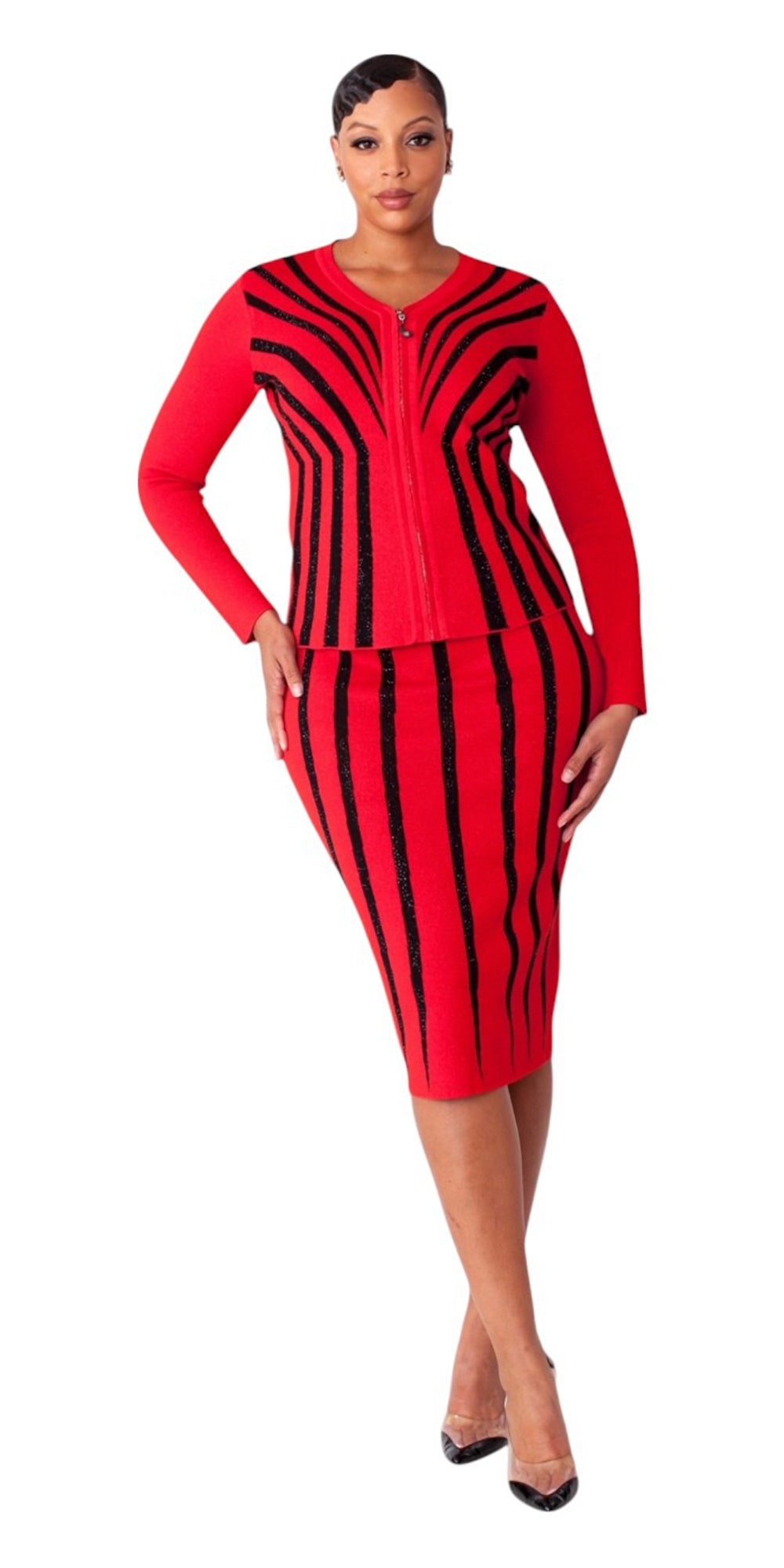 Kayla Knits 5361 2 pc Skirt Suit