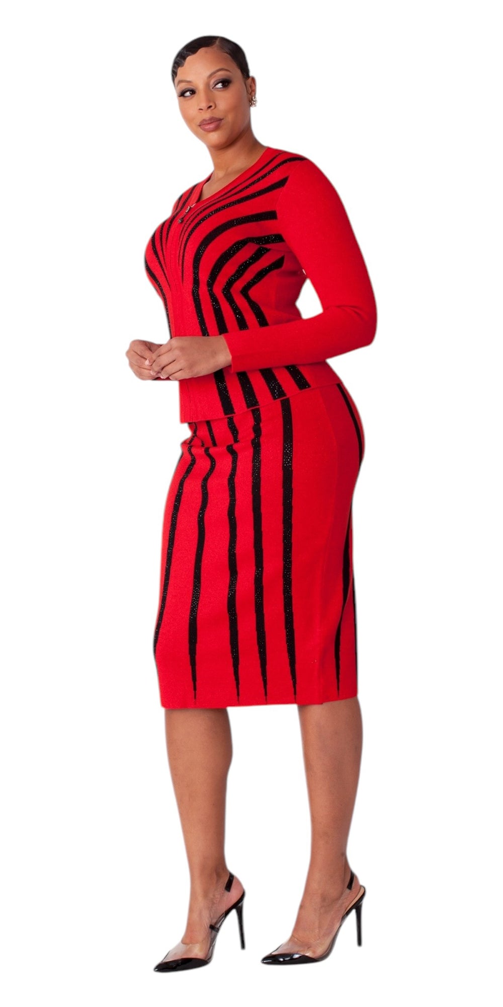 Kayla Knits 5361 2 pc Skirt Suit