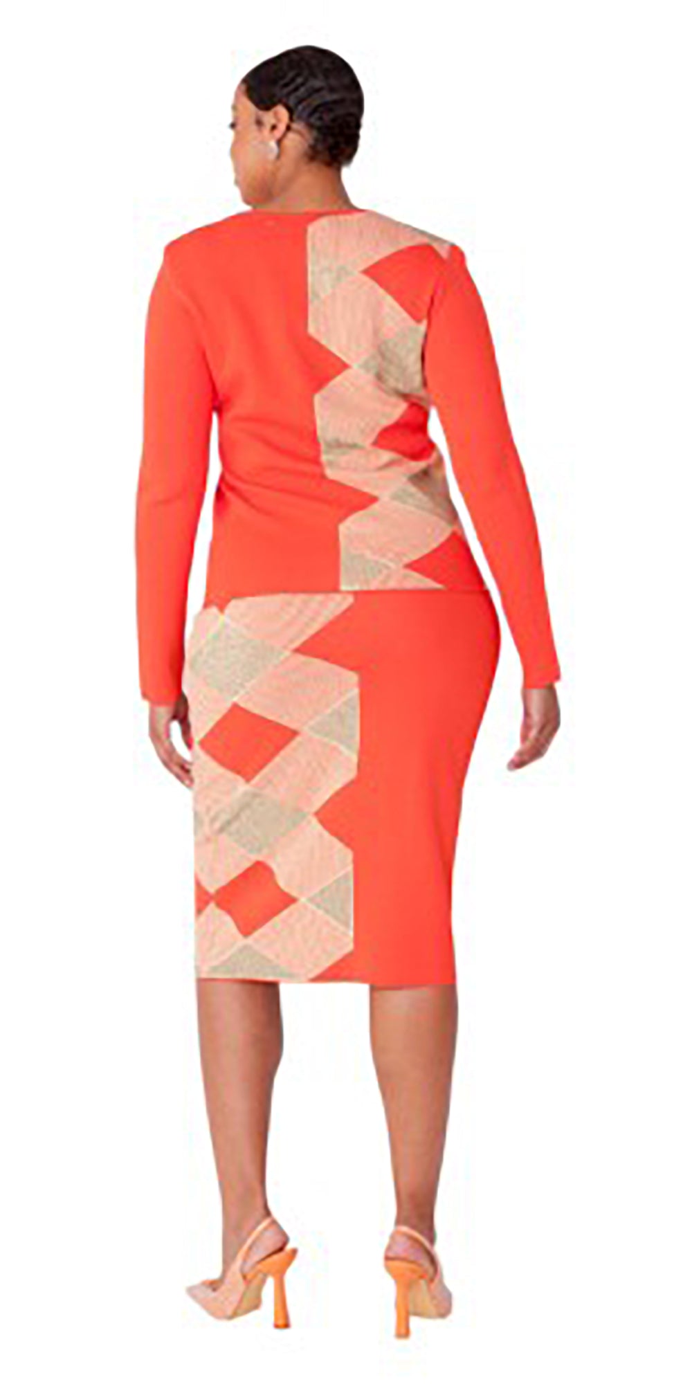 Kayla Knit 5365 2 pc Geometric Skirt Set