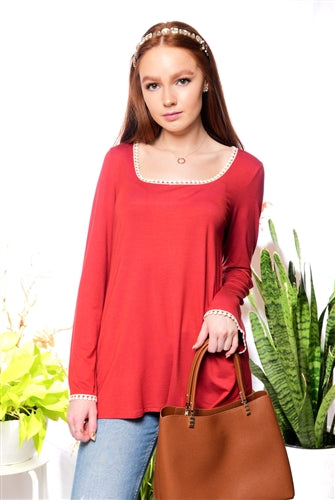 Celeste CT43803PL Top with Lace