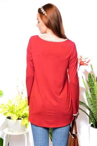 Celeste CT43803PL Top with Lace