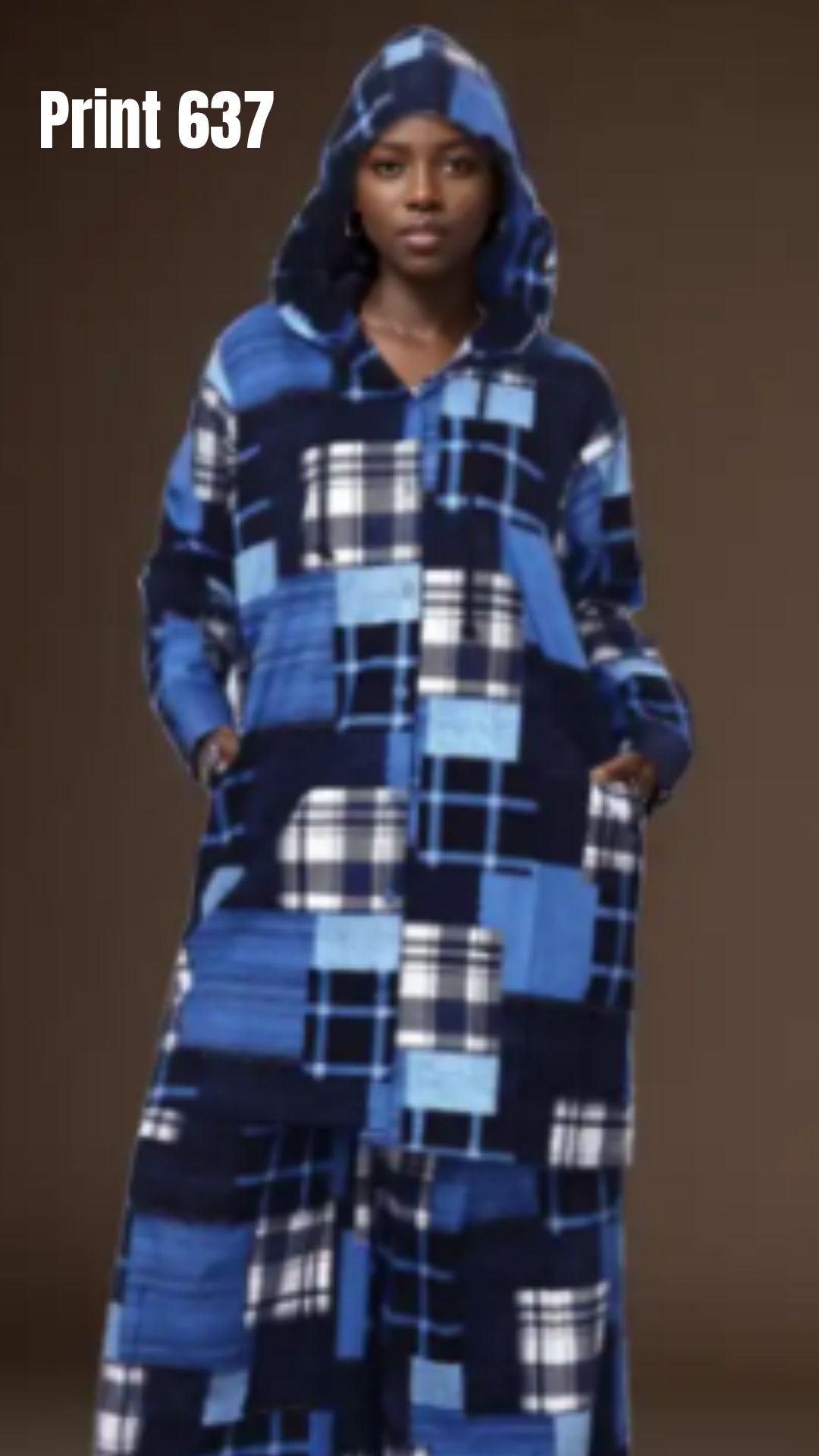 KaraChic 7847 2pc Authentic Afircan Print Pant Set with Pockets and Hood