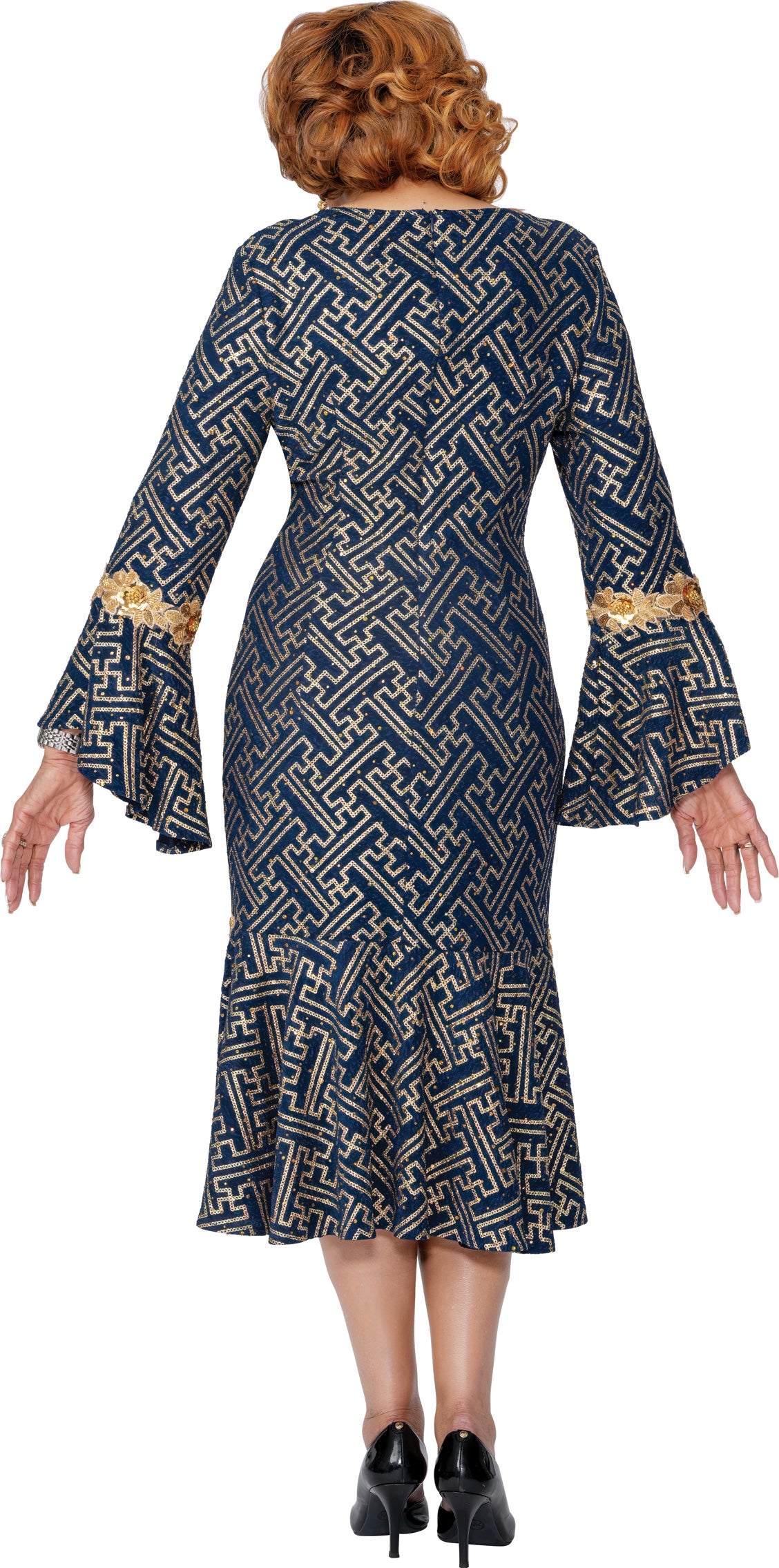 Dorinda Clark Cole 309961 Metallic Knit Dress