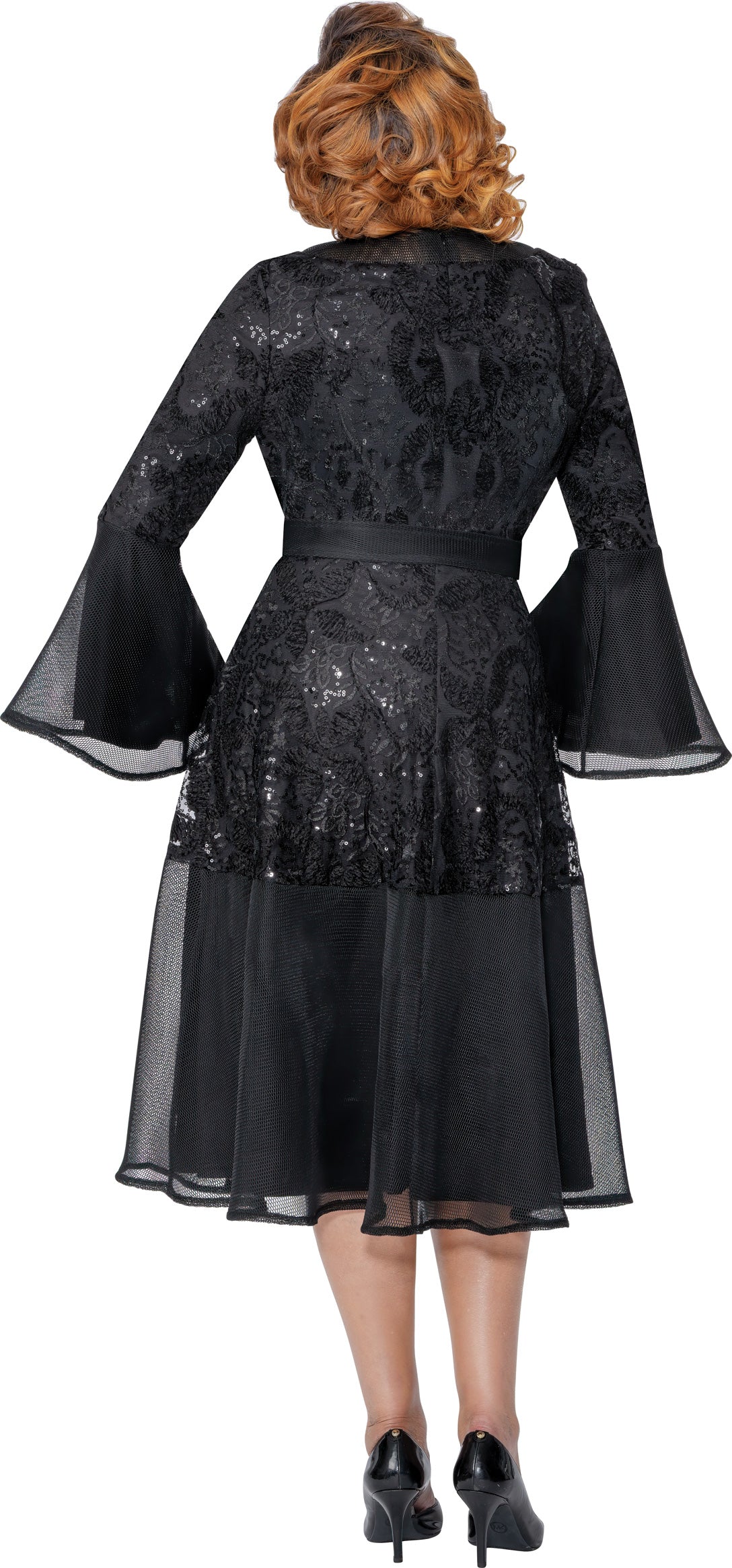 Dorinda Clark Cole 309991 Mesh Novelty Dress