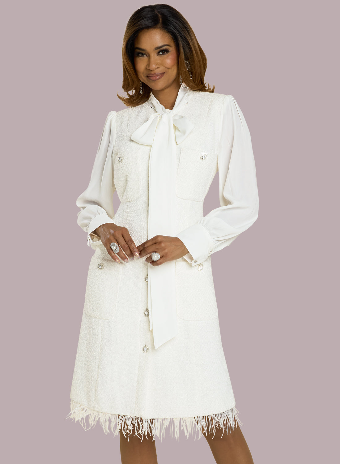 Donna Vinci 12216 Dress & Neck Scard