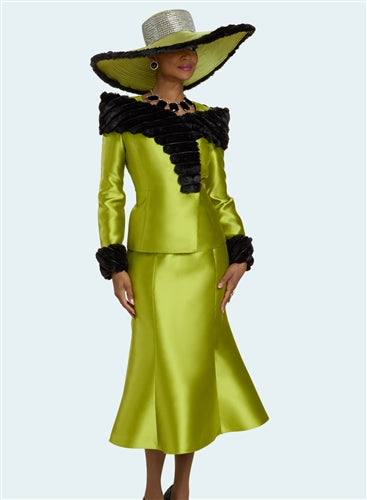 Donna Vinci 12222 2pc Silk Jacket & Skirt Set