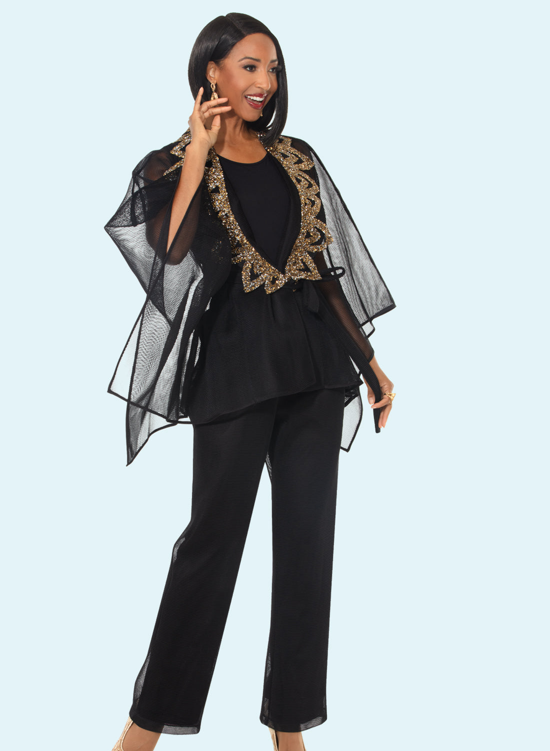 Donna Vinci 5866 3pc Jacket Pant Set