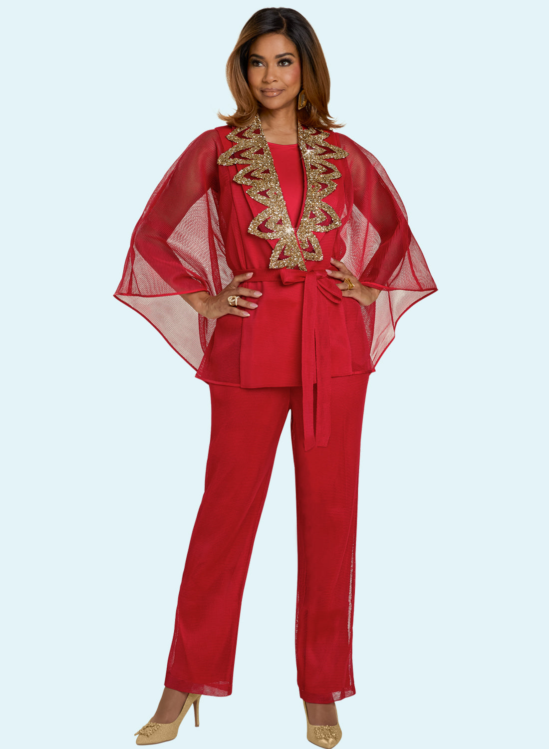 Donna Vinci 5866 3pc Jacket Pant Set