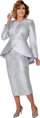 Dorinda Clark Cole 310022 Lace Overlay Skirt Suit
