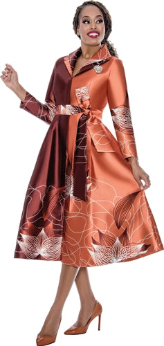 Dresses By Nubiano 100011W Plus Size Twill Print Dress