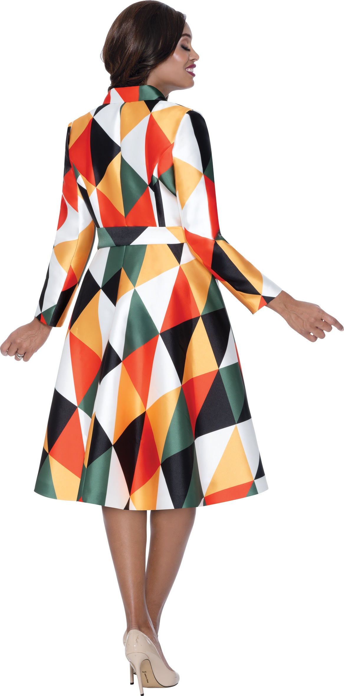 Dresses By Nubiano 100261W Geo Print Plus Size Dress