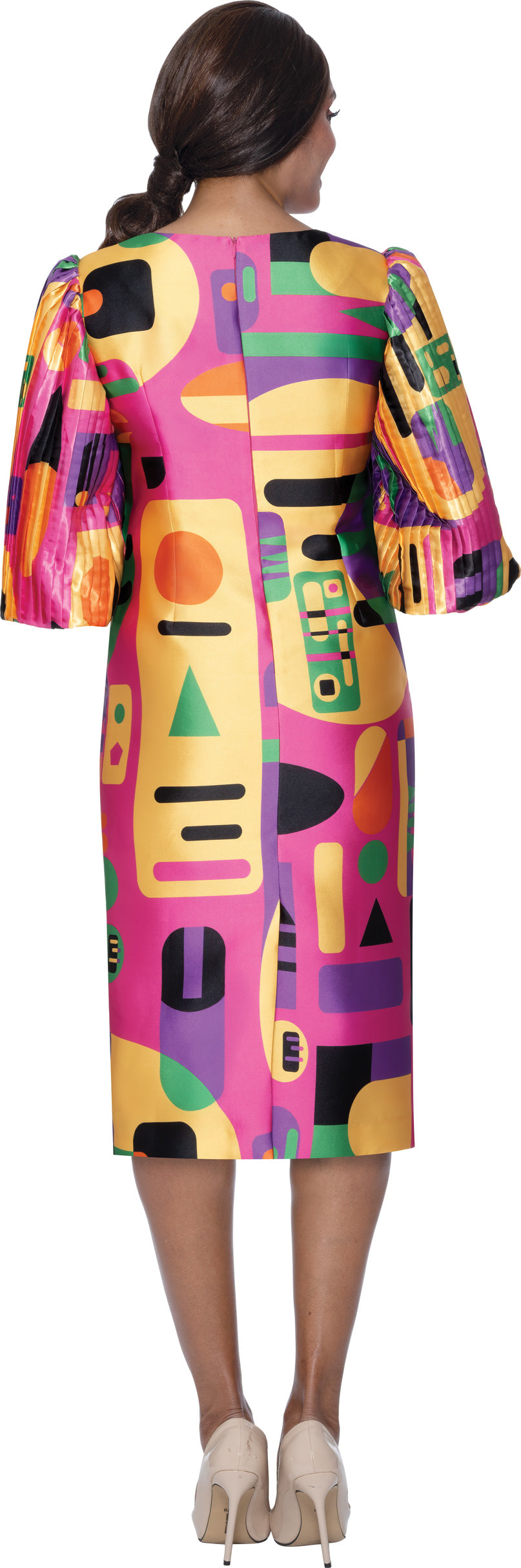 Dresses By Nubiano 100351W Print Plus Size Dress