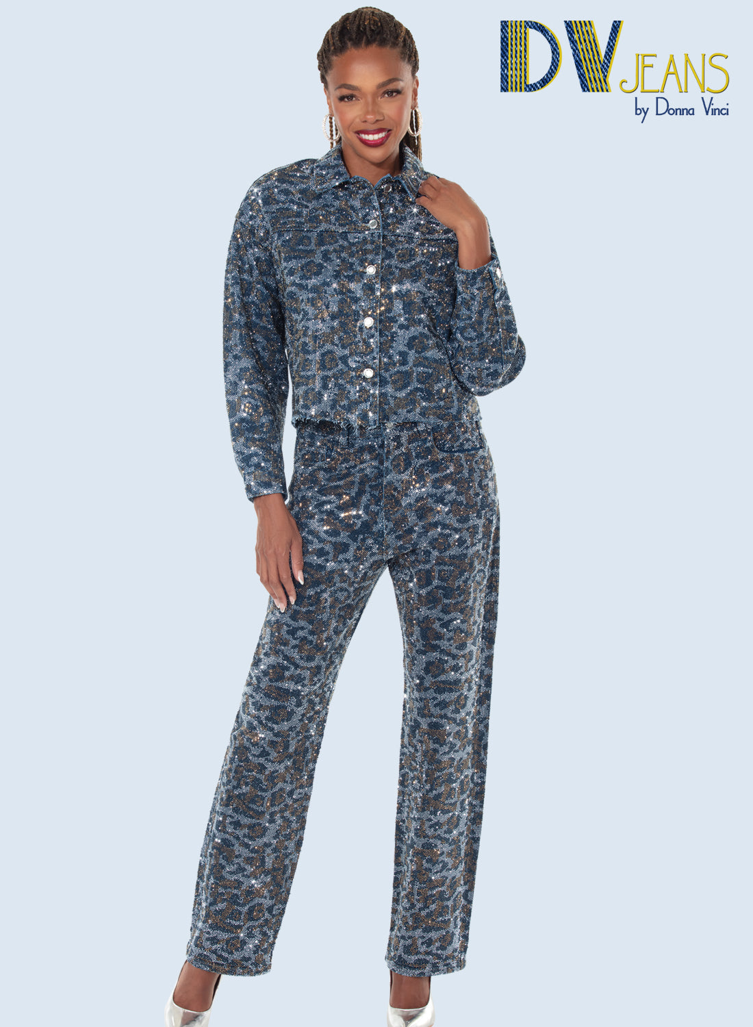DV Jeans 8504 2pc Denim Jacket and Pant Set