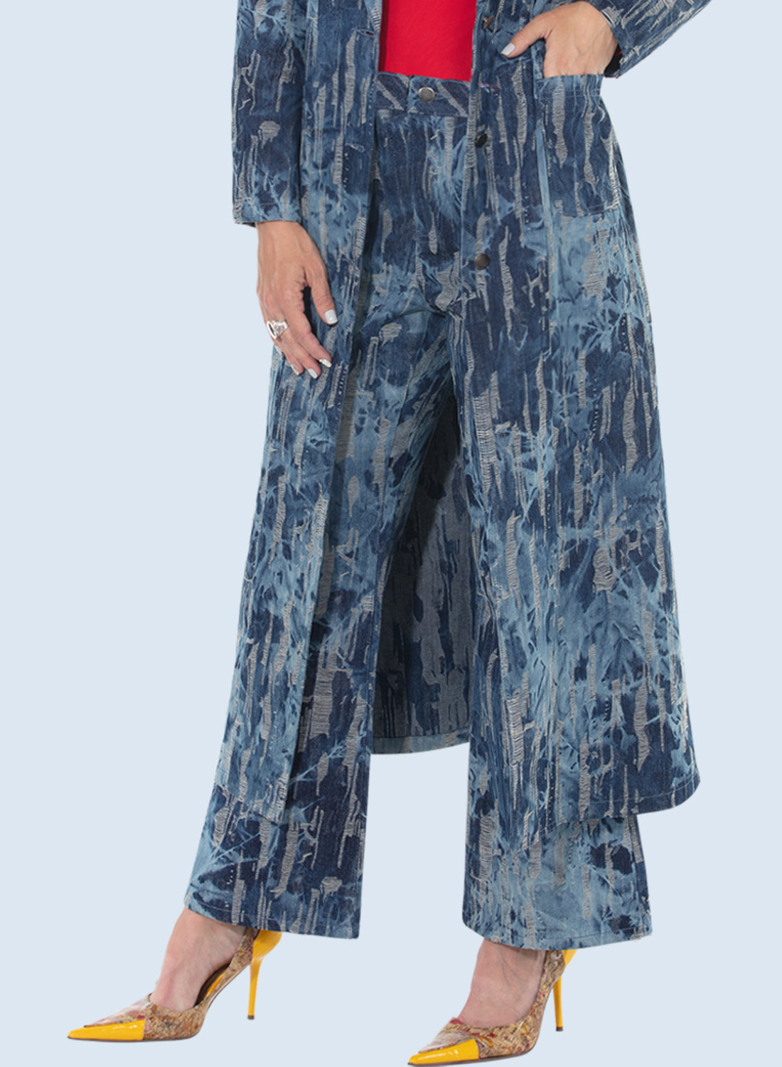 DV Jeans 8507P Denim Print Duster