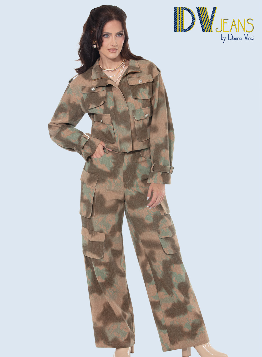 DV Jeans 8510 2pc Denim Cargo Set