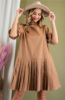 Eesome DK4859 Pleated Swing Dress