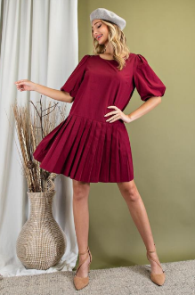 Eesome DK4859 Pleated Swing Dress