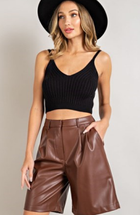 Eesome PK4779 Faux Leather Short