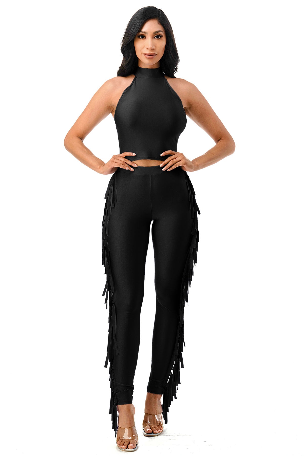 Highlight T983P983AT 2pc Pant Set w/ Fringe