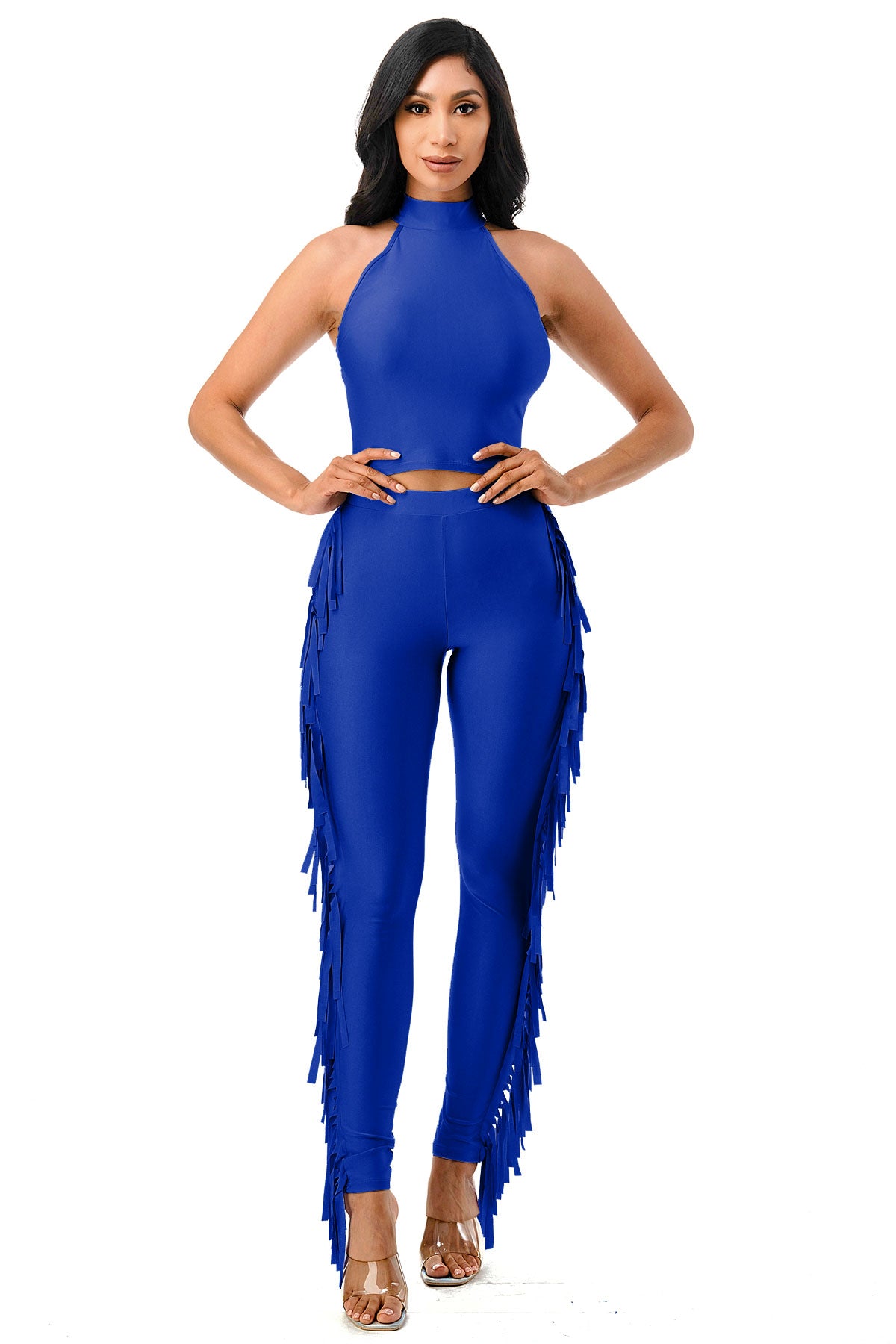 Highlight T983P983AT 2pc Pant Set w/ Fringe