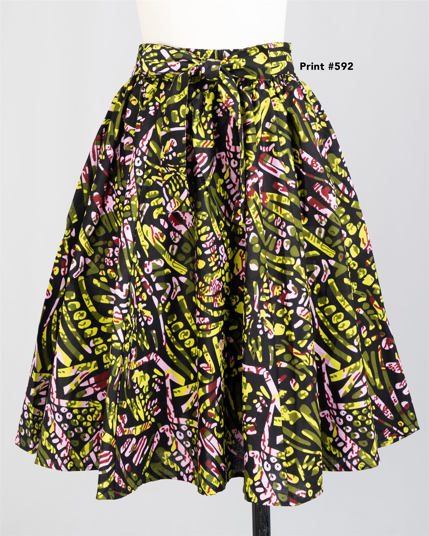 KaraChic 7012 Authentic African Print 28\" Skirt