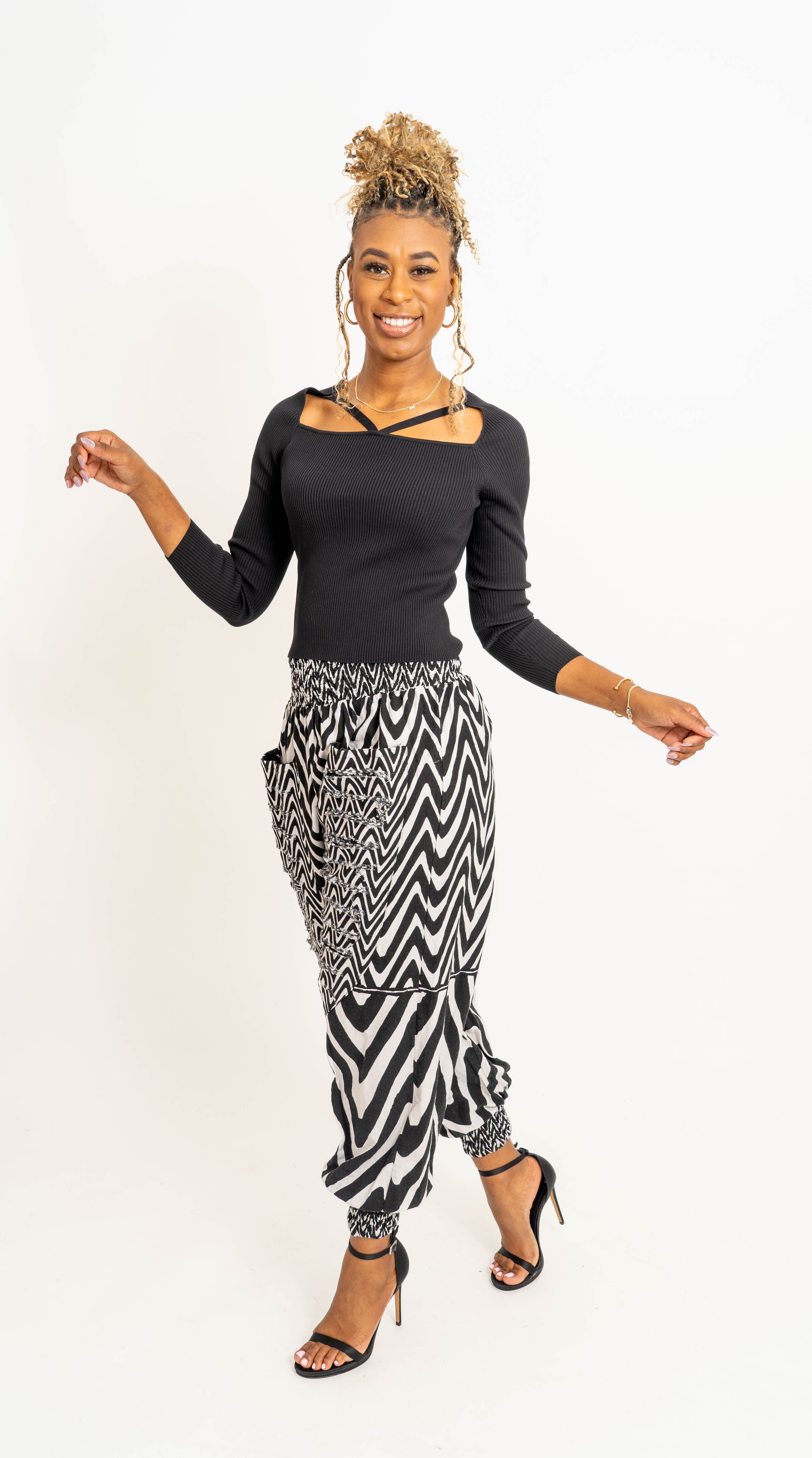 Kara Chic 7799P Print Pant