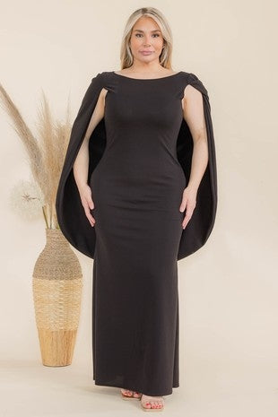 Karen T 9569 Long Dress with Back Drape