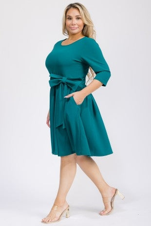 Karen T 9622 Bow Midi Dress