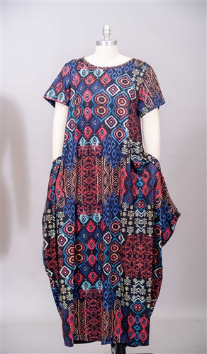 Kara Chic CHH24010 Authentic Print Bubble Dress