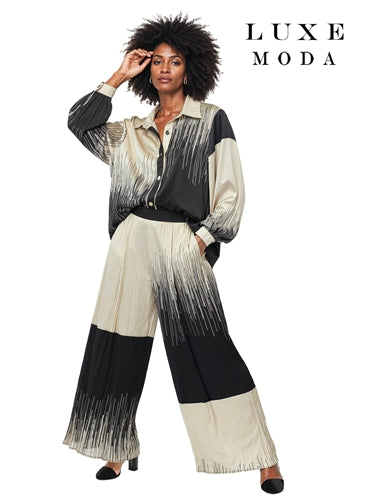 Luxe Moda LM493 2pc Print Ombre Pant Set