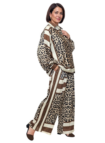 Luxe Moda LM494 2pc Leopard Print Pant Set