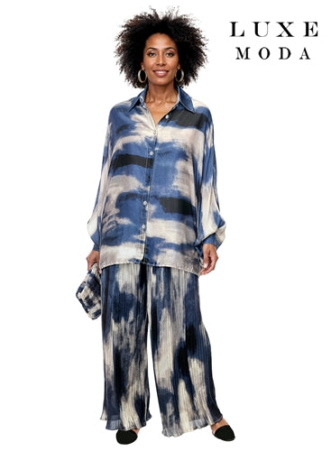 Luxe Moda LM495 2pc Abstract Print Pant Set