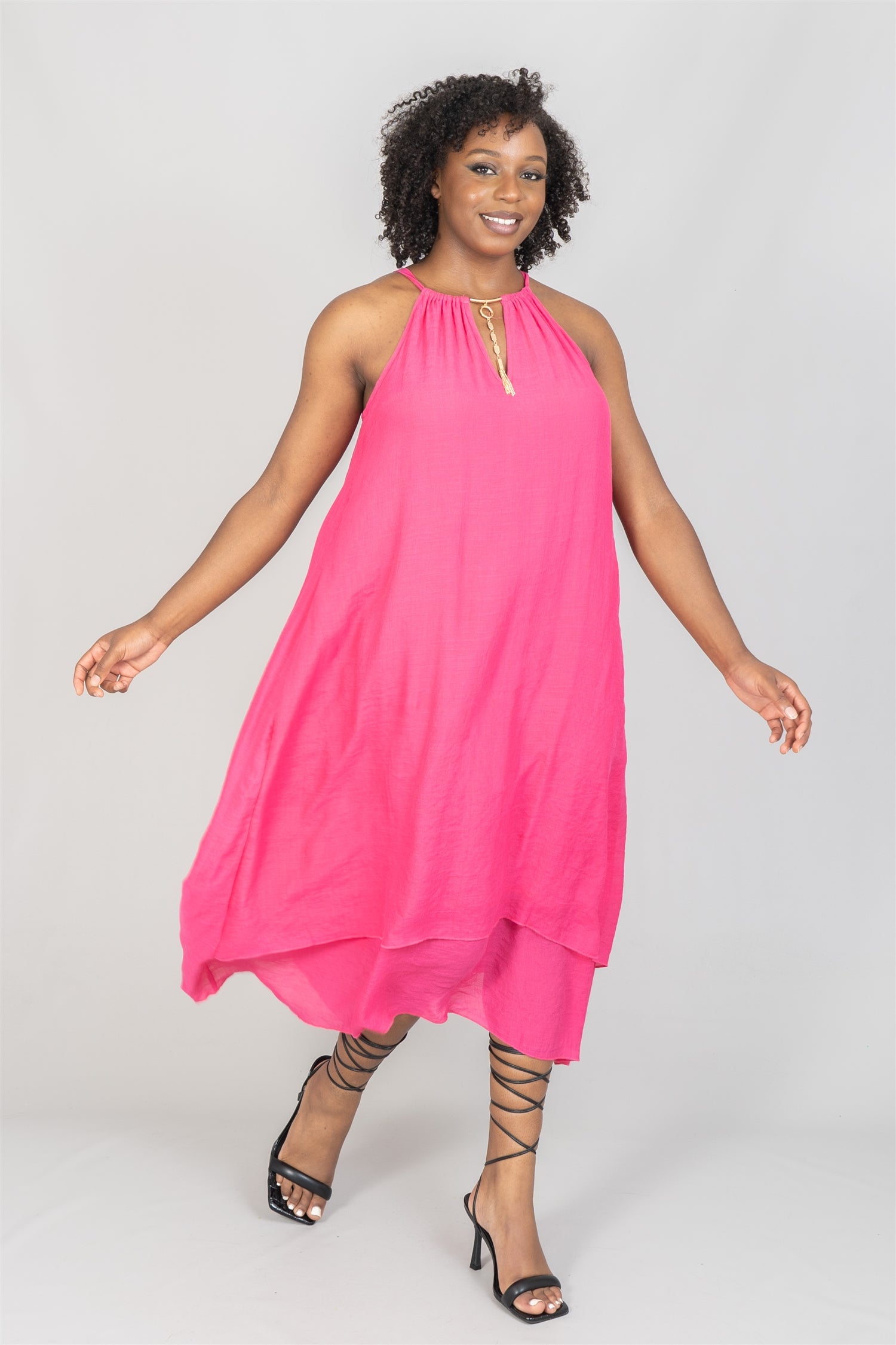 Mlle Gabrielle 84024A1 Jewelry High-low Maxi PlusSize Dress