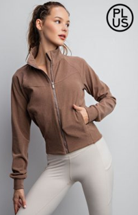 Rae Mode J3097PL Plus Size Crop Jacket
