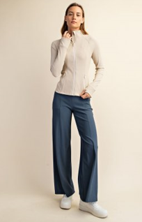 Rae Mode J3125PL Plus Size Nylon Ribbed Jacket