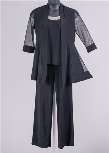 R&M Richards 8764W Mock 3pc PlusSize Pant Set
