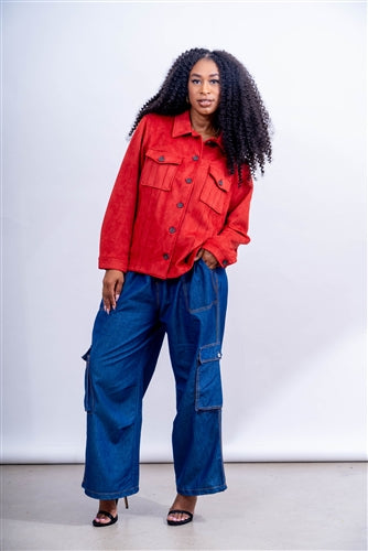 Skye's The Limit 21639 Plus Size Suede Jacket
