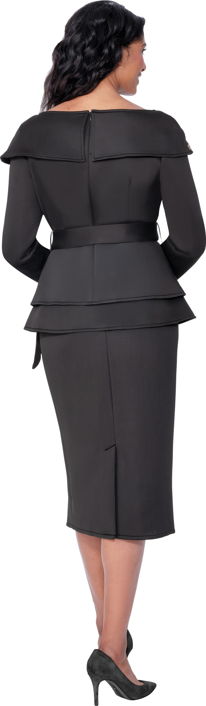 Stellar Looks 600672W Crystal Trim Plus Size Skirt Set