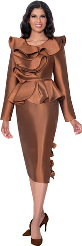 Stellar Looks 600722W Layered Plus Size Skirt Suit