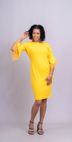 Allen Kay MSCD2672 Scuba Crepe Bell Dress