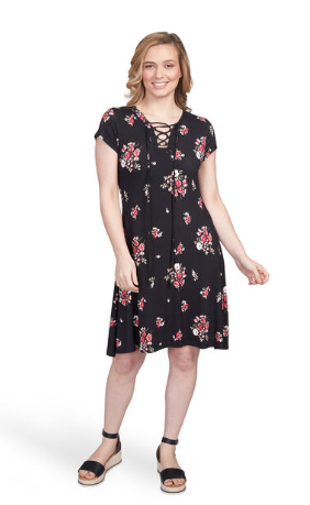 Emaline 73281 Plus Size Floral Print Dress