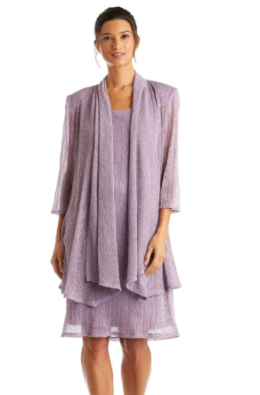 Rm Richards 5191W Metallic Plus Size Jacket Dress