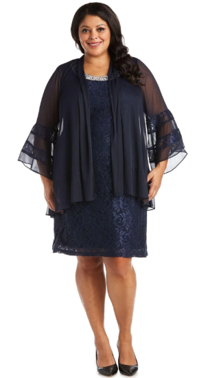 Rm Richards 2421W 2pc Plus Size Jacket Dress
