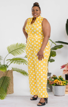 Karen T Designs 9020 Print Knit Jumpsuit