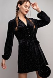 Eesome DK9050 Tiewaist Rhinestone Dress