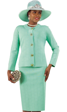 Lily & Taylor 836 3pc Knit Skirt Suit