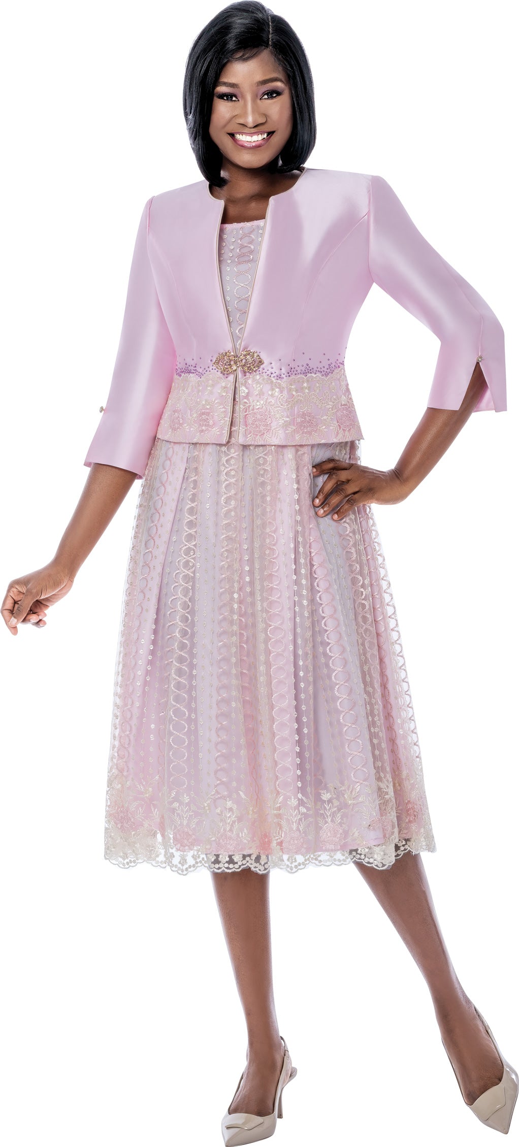 Terramina 7252 Lace Dress with Jacket