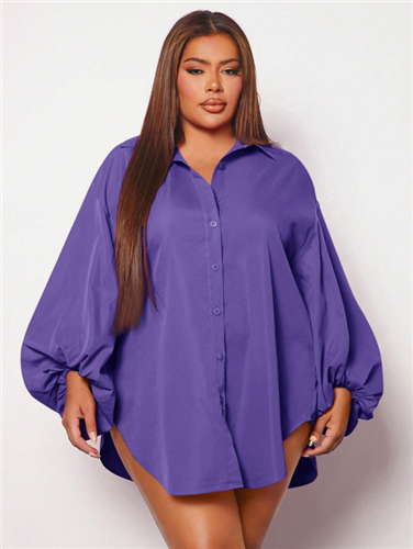 Wowo TK24108X Full Sleeve Button Top