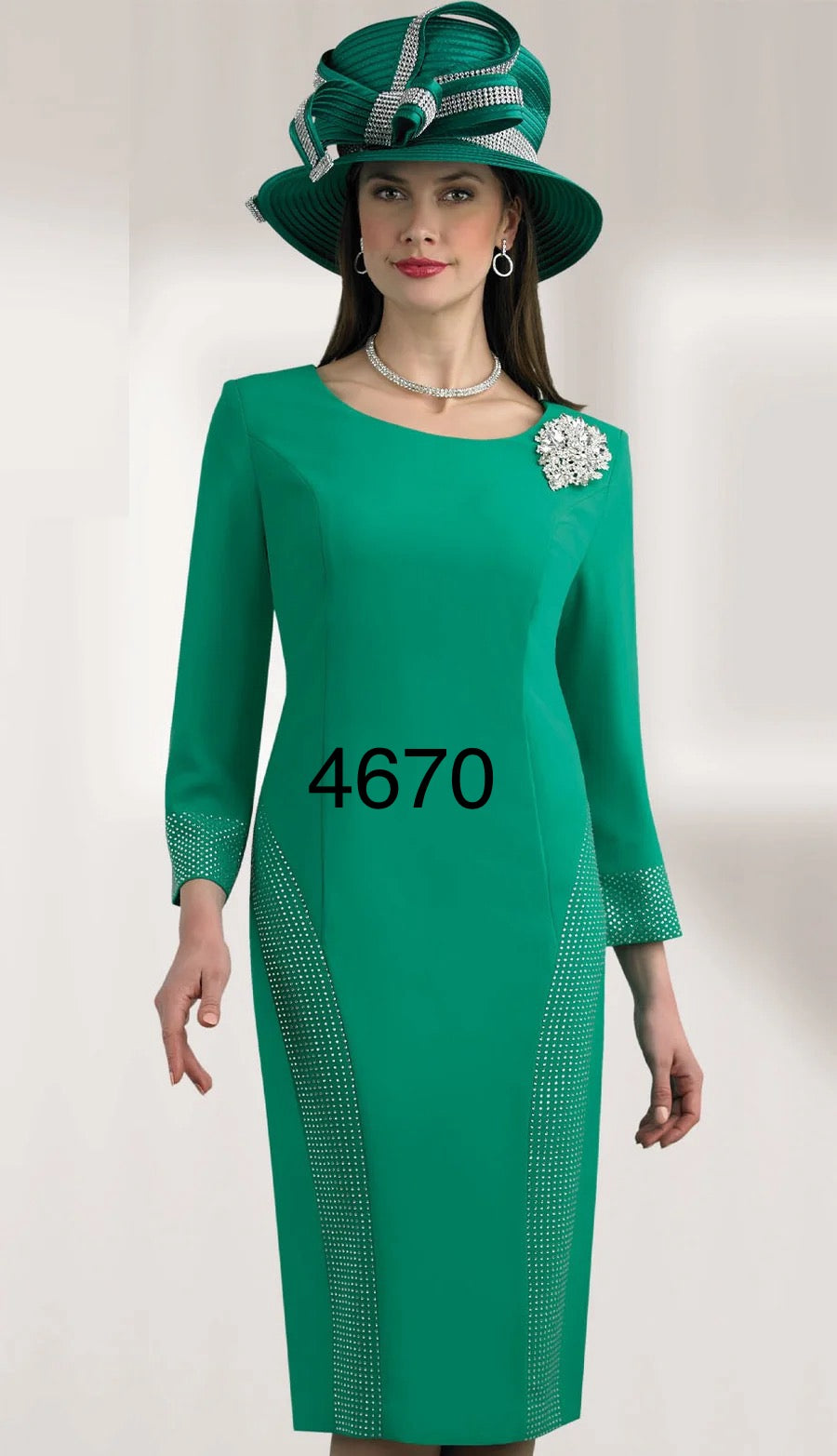 Lily & Taylor 4670 Crytal Trim Dress